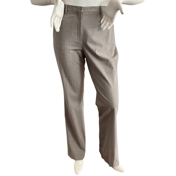 Theory Slim FLare Trouser Melange Traceable Wool In Cinder 16 - Picture 1 of 9